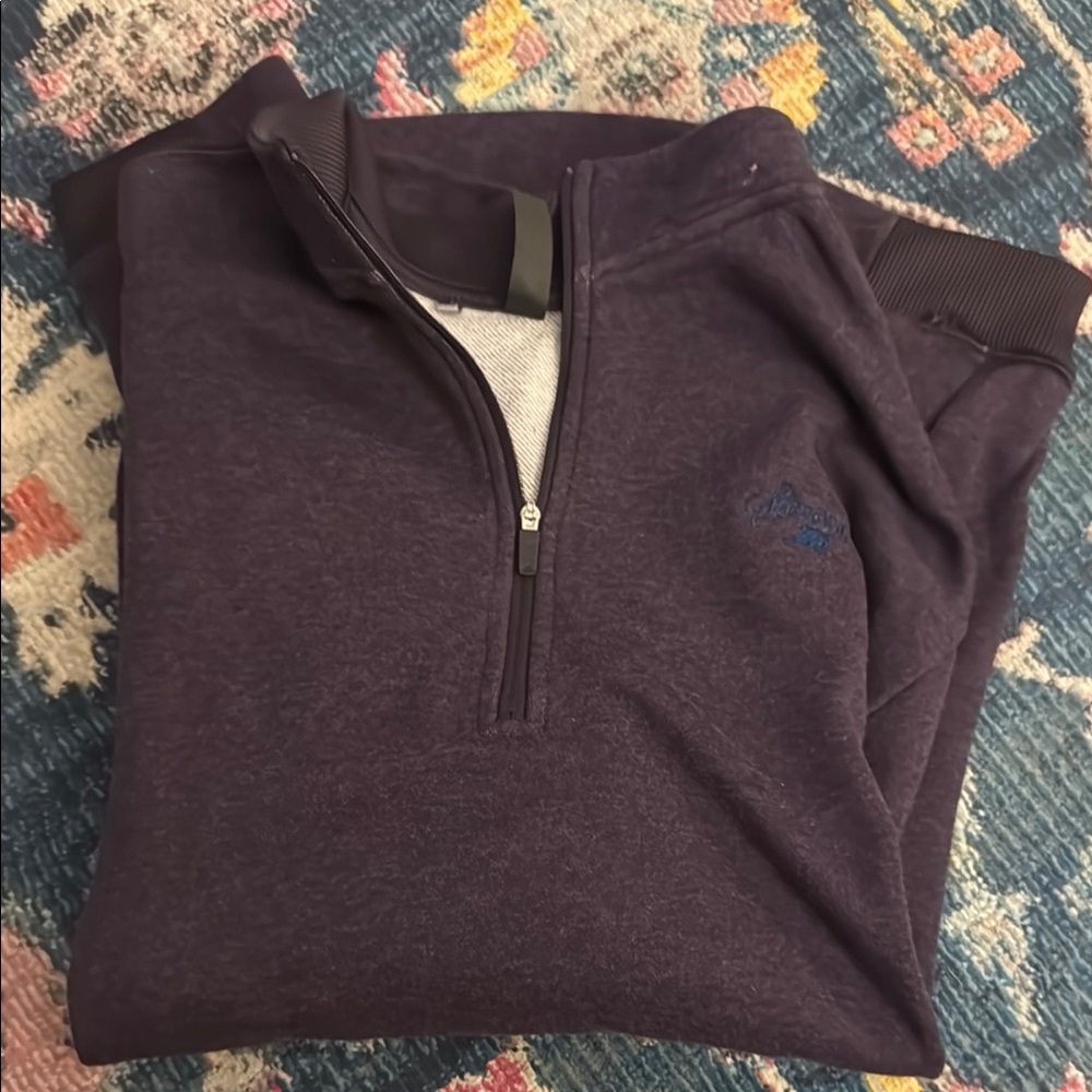 Men's Adidas Purple Half-Zip Sweater